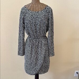J. Crew Mercantile Black White Heart Dress 00 XS